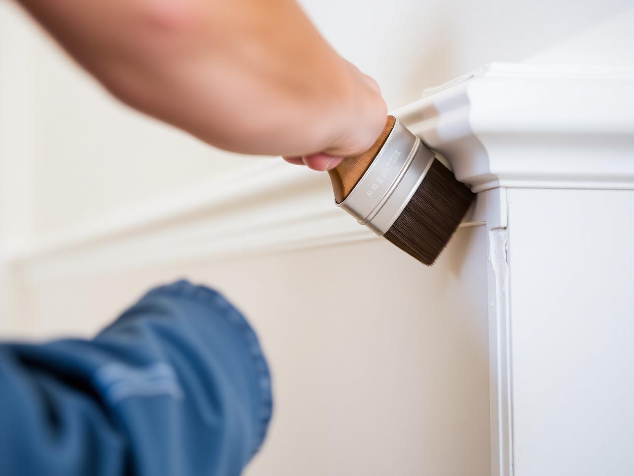 Detailed trim painting work